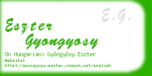 eszter gyongyosy business card